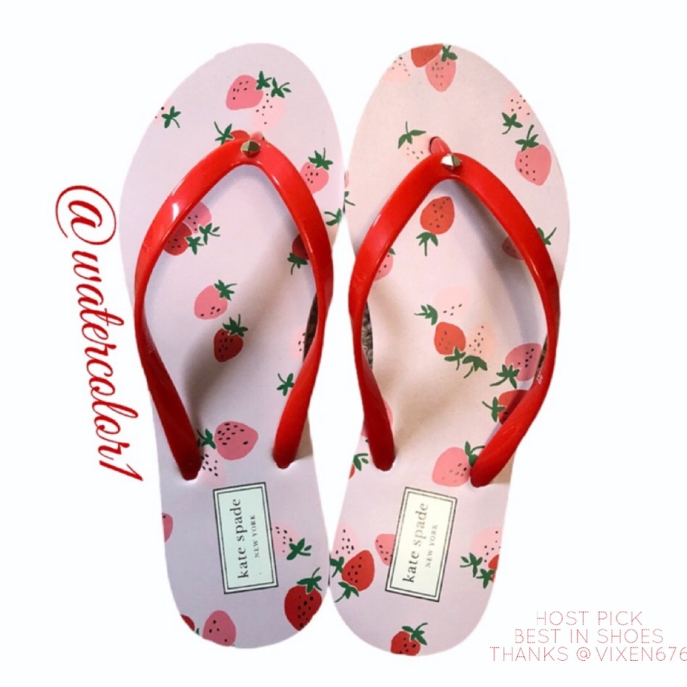 More π π HP π π Kate Spade β οΈ Fiji Flip Flops Wild Strawberry - Picture 1 of 14